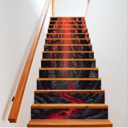 Sticker decorativ pentru scari interioare, print autoadeziv de inalta rezolutie, dimensine 200 x 124 cm, cod: AVX-STAIRS-15