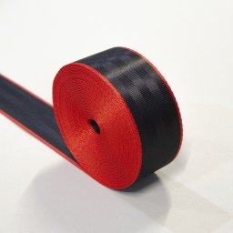 Banda centura de siguranta TUNING, culoare Negru-Rosu, latime 46 mm, pret m liniar