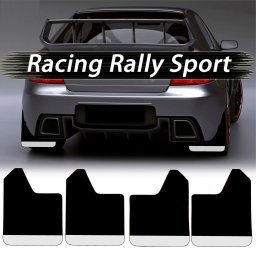 Set 4 Aparatori Noroi SPORT din cauciuc pentru autoturisme, universale, model Silver, dimensiune 30 x 23cm
