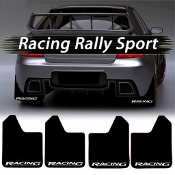 Set 4 Aparatori Noroi SPORT din cauciuc pentru autoturisme, universale, model Racing, dimensiune 30 x 23cm