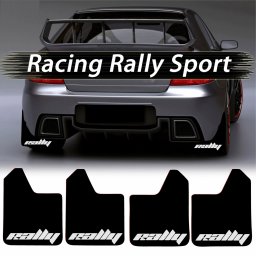 Set 4 Aparatori Noroi SPORT din cauciuc pentru autoturisme, universale, model Rally, dimensiune 30 x 23cm