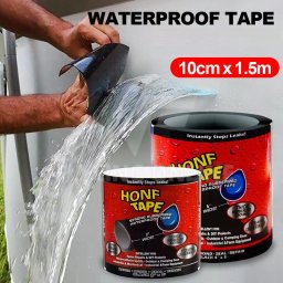 Banda Super Adeziva tip FLEX TAPE pentru repararea scurgerilor, rezistenta la apa, culoare neagra, dimensiune 150 x 10cm