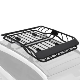 Portbagaj metalic pentru plafon de tip ROOF RACK , dimensiune 127 x 100cm, culoare neagra, cu bare transversale incluse