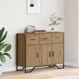 Bufet stejar artizanal 97 x 32.5 x 74.5 cm Lemn compozit GartenMobel Dekor