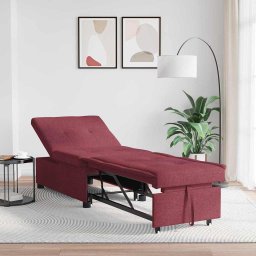 Canapea extensibila Rosu Vin 194 x 50 x 82 cm tesatura GartenMobel Dekor