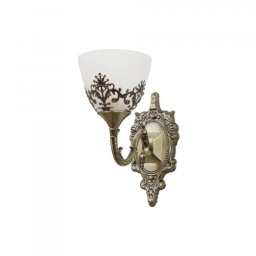Aplica rustica COTTAGE cu glob din sticla, 1xE27, bronz antichizat, 27 cm