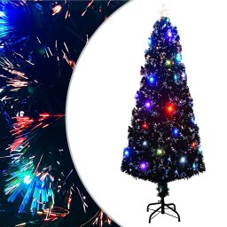 Brad de Craciun pre-iluminat cu suport si LED-uri, 240 cm, fibra optica GartenMobel Dekor