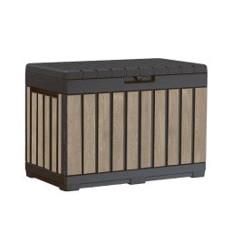 Cutie depozitare de gradina Curver Kentwood 190L, aspect lemn de frasin
