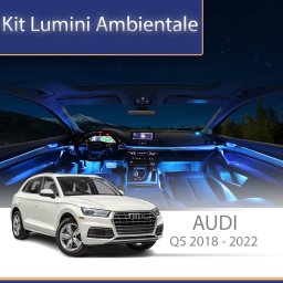 Kit lumini ambientale Audi Q5 2018-2025, control telefon si sistem original