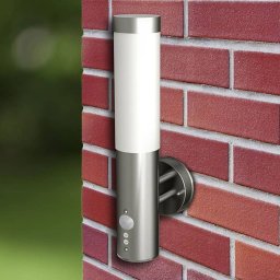 Lampi de perete pentru exterior 2 buc. cu senzor de miscare din otel inoxidabil GartenMobel Dekor