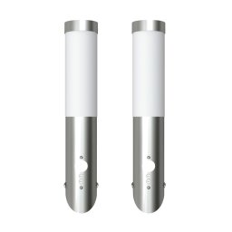 Lampa de exterior din otel inoxidabil cu senzor de miscare 2 buc GartenMobel Dekor