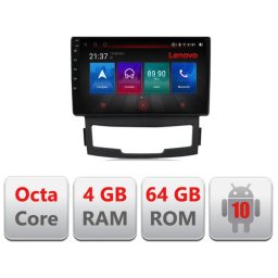 Navigatie Android Ssangyong Korando 2011-2013, 4GB RAM, 64GB, 4G