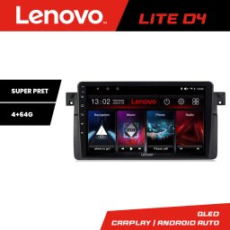 Navigatie BMW Seria 3 E46 Lenovo Lite D4 4+64 GB Android cu Waze si USB