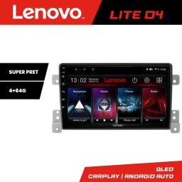 Navigatie Android Suzuki Grand Vitara 2005-2015 Lenovo 4+64 GB Waze USB