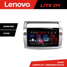 Navigatie Android Citroen C4 2005-2010 Lenovo Lite D4 4+64GB Waze USB