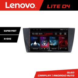 Navigatie BMW Seria 3 E90 Lenovo Lite D4, 4+64 GB, Android, Waze