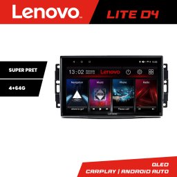Navigatie auto Lenovo 4+64 GB Android pentru Chrysler Jeep cu Waze