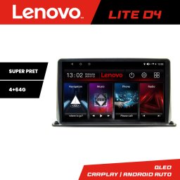 Navigatie auto universala 2DIN Lenovo Lite D4, Android, 4GB RAM, 64GB