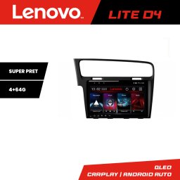 Navigatie VW Golf 7 Lenovo Lite D4 4+64GB Android cu Waze, USB si Radio