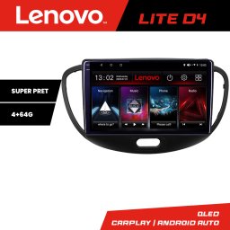 Navigatie Hyundai i10 2007-2013 Android 4GB+64GB GPS CarPlay Lenovo