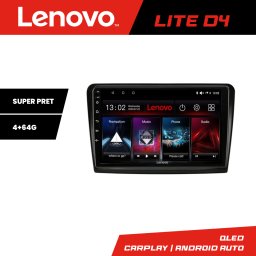 Navigatie Android Lenovo pentru Skoda Superb 2, 4+64 GB, Waze, USB si Radio