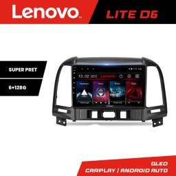 Navigatie Android Hyundai Santa Fe 2006-2011 Lenovo 6GB RAM 128GB