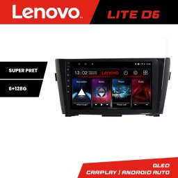 Navigatie Nissan Qashqai Lenovo Lite D6, Android, 8 Core, 6GB RAM, 128GB