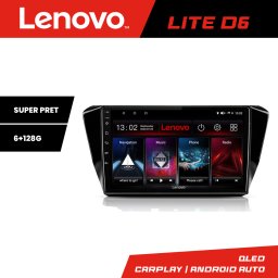 Navigatie Android Lenovo pentru Skoda Superb 3 2015-2017, 6+128 GB