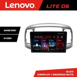 Navigatie Hyundai Accent 2006-2012 Lenovo Lite D6, Android, 6GB RAM, 128GB