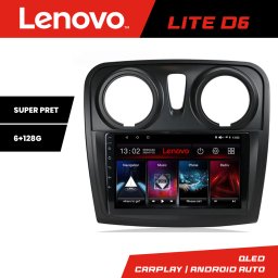 Navigatie Dacia Sandero Logan 2012-2020 Lenovo Lite D6, 6GB+128GB