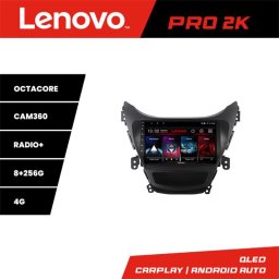 Navigatie Hyundai Elantra 2011-2013 Lenovo QLED 2K 8GB+256GB Android