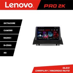 Navigatie Renault Megane 2 Lenovo QLED 2K 8GB+256GB Android 360