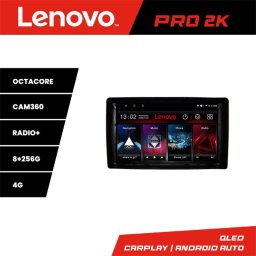 Navigatie auto universala 2DIN Lenovo QLED 2K, 8GB RAM, 256GB, Android