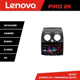 Navigatie Nissan Qashqai 2007-2013 Lenovo QLED 2K 8+256GB Android