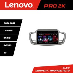 Navigatie Android Kia Sorento 2015-2019 Lenovo QLED 2K 8+256 GB 360