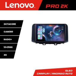 Navigatie Android Hyundai Kona Lenovo Pro 2K QLED 12GB+256GB 4G Cam 360