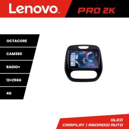 Navigatie Renault Captur Lenovo QLED 2K, 12+256 GB, Android, 360