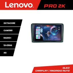 Navigatie VW PQB Lenovo QLED 2K 12+256 GB 360, 4G, CarPlay si Android Auto