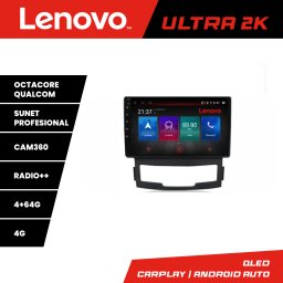 Navigatie Android SsangYong Korando 2011-2013 Lenovo QLED 4+64GB 360