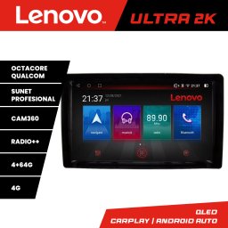 Navigatie auto universala 2DIN Lenovo QLED 8 nuclee, 4GB+64GB, 4G