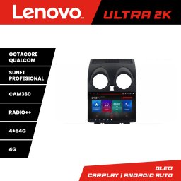 Navigatie Nissan Qashqai 2007-2013 Lenovo QLED Android 4+64GB 360