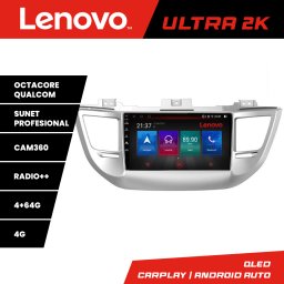 Navigatie Android Hyundai Tucson 2015-2019 Lenovo QLED 4GB+64GB 360