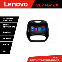Navigatie Renault Captur Lenovo QLED 8 core 4GB+64GB Android 360