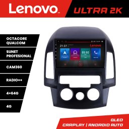 Navigatie Hyundai i30 2009-2012 pentru clima manuala, QLED, 4GB+64GB