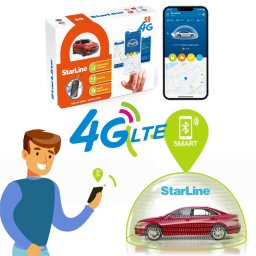 Alarma auto StarLine S9 4G GSM cu CAN-OEM, Bluetooth si pornire la distanta