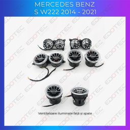 Lumini ambientale Mercedes W222 2014-2021 cu ventilatoare iluminate si control din telefon