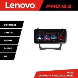 Navigatie Mercedes W203 CLC Lenovo Pro 12.3 inch QLED 8GB+256GB 4G