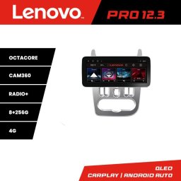 Navigatie Dacia Duster 2010-2012 Lenovo PRO 12.3 QLED 8GB RAM 256GB 4G