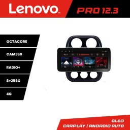 Navigatie Android Jeep Compass 2010-2016, 12.3 inch QLED, 4G, 8GB+256GB
