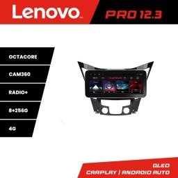 Navigatie Hyundai Sonata 2011-2015 Lenovo Pro 12.3 QLED 8GB+256GB 4G